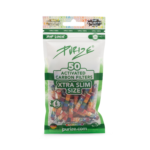 50 PURIZE XTRA Slim Size wholesale Rainbow - activated carbon filter rolling papers